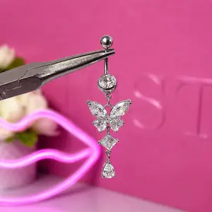 Mariposa Belly Ring (8mm-16mm Customizable)