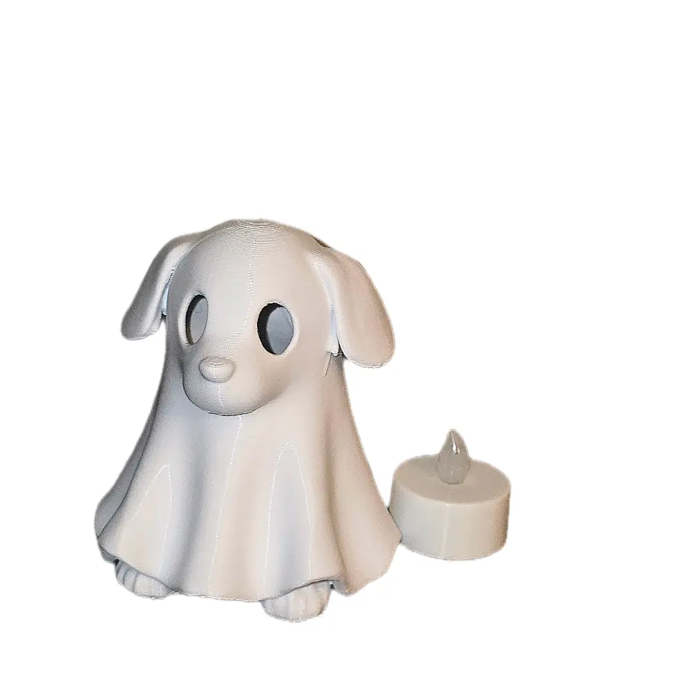 Ghost Dog Tealight Cover - Adorable Design with Tealight Holder Included Halloween Decor