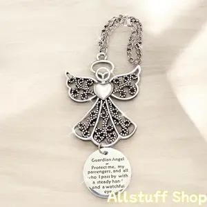 Stainless Steel Guardian Angel Dress Archangel Pendant, Gift for Friends, Decorative Keychain for Car, Home, and Gifting