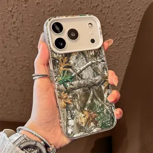 Autumn Camouflage Forest Phone Case for iPhone 17 AIR 17 PRO 16 PRO 15  PRO MAX  14 PLUS 13 PRO 12 11 PRO XS MAX X XR Samsung Galaxy S25 Ultra S24 S23 S22 Plus  series(anti-drop hard shell) shockproof mobilephone protective cover