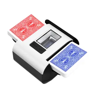 Rechargeable Automatic Card Shuffler for 1-2 Decks, Electric Playing Cards Shuffler Machine with Auto & Manual Modes – Ideal for UNO, Poker, Mahjong, Bridge, Spades, Rummy, Casino & More