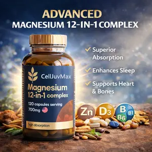 Magnesium Blend 12-in-1, 700mg – Includes Glycinate, Citrate, Malate, Oxide, Taurate, Aspartate & Orotate – Vegan-Friendly Capsules for Everyday Health
