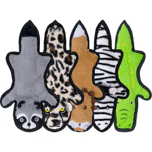 No Stuffing Dog Toys Crinkle Squeaky, Long Lasting Chews for Aggressive, Durable Plush Dog Puppy Chew Toys for Teething, with 6 Tough Layers for Small Medium Large Breed