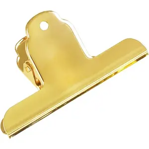 Metal Bulldog Paper Clips, 3 Pack Stainless Steel Large Bull Clips Clamps for Drawing Board,  Kitchen Office (5 7/10 Inch)