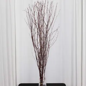 6-Pack Birch Tree Branches 46" Natural - Rustic Dried Willow Twigs Sticks