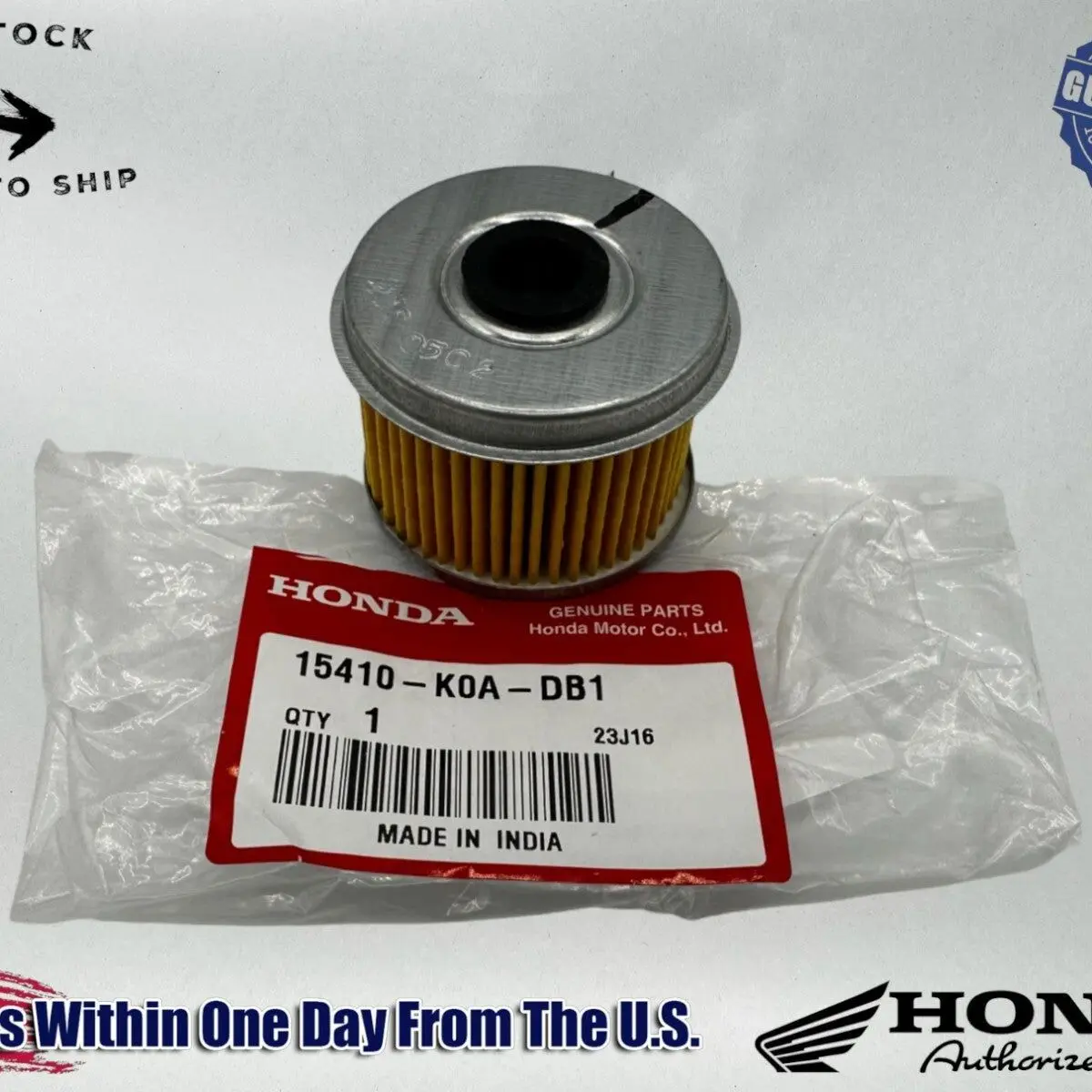 Honda Genuine OEM Authentic Oil Filter 15410-K0A-DB1