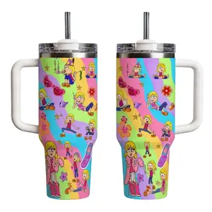 Lizzie Mcguire Retro Aesthetic Drink 20oz Skinny, 30oz Flip Straw and 40oz Handle Tumbler Stainless Steel Insulated Travel Mug