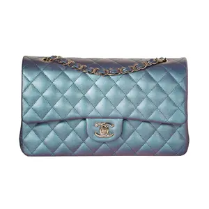 Pre-owned CHANEL Caviar Crossbody Bags Iridescent Classic Double Flap