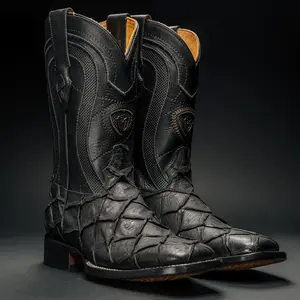 Men's Monster Fish Royal Pirarucu 4D Tribute Square Toe Boot