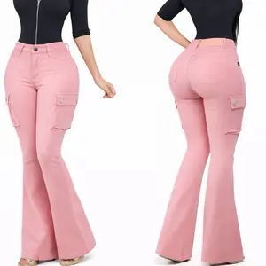 B72-20 Pink colombian luxury Jeans Bottoms Fashion