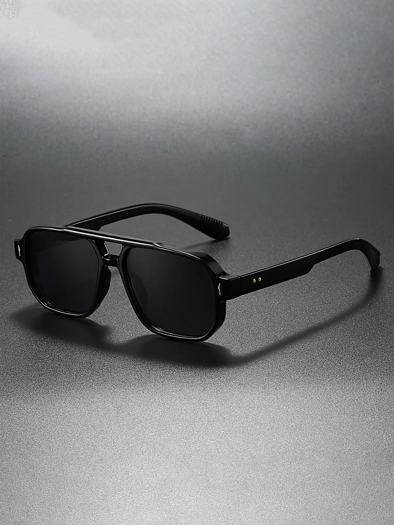 New Double Beam Square Frame Glasses Retro Classic Style Eyewear Fashion Glasses Casual Stylish Glasses