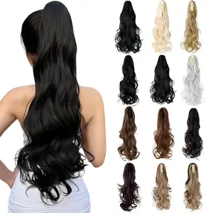 Dulchany Ponytail Extension Claw 18" Curly Wavy Clip in Hairpiece  A Jaw Long Pony Tails for Women Synthetic Clip In Soft Synthetic Hair
