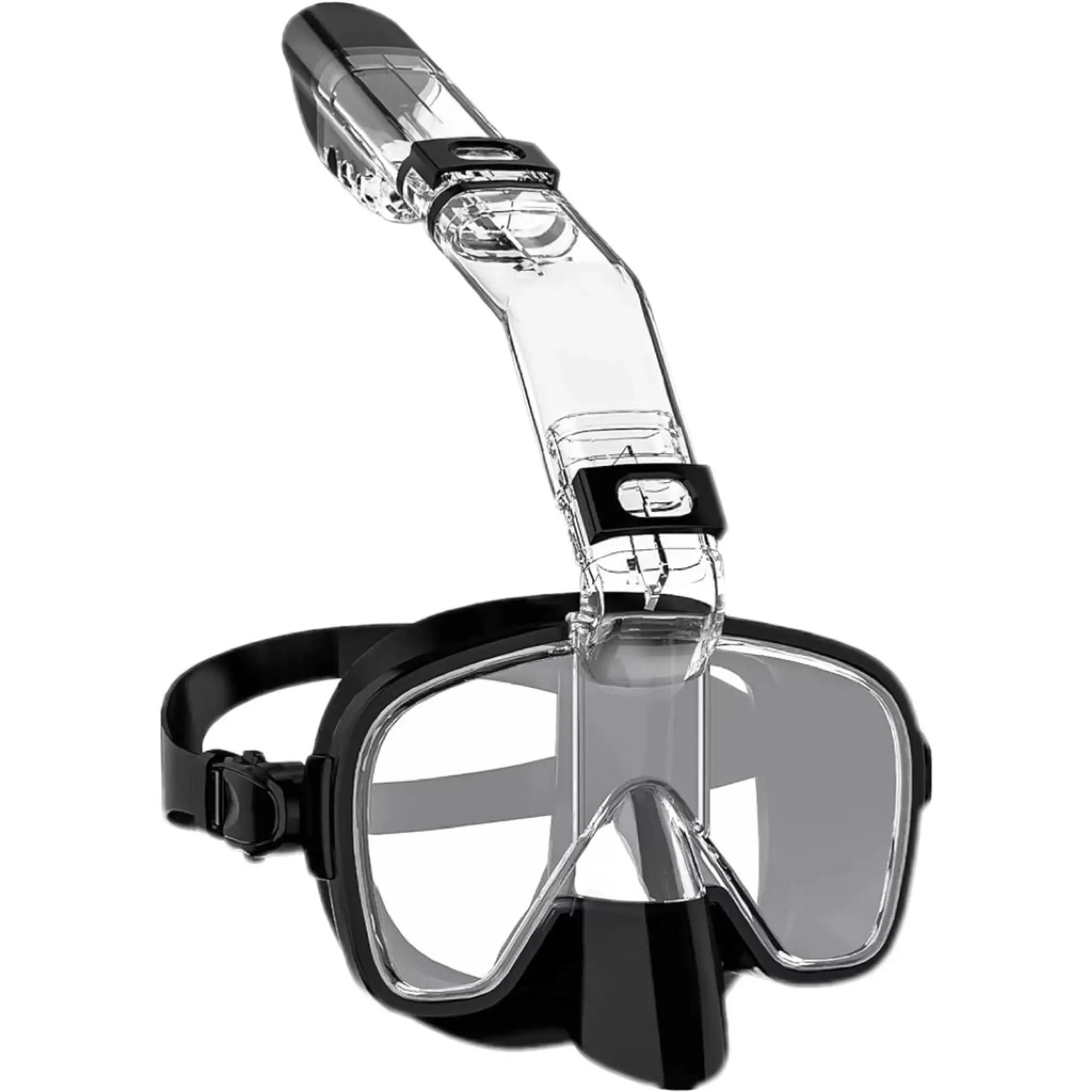 WSTOO Snorkel Mask for Kids and Adults, HD Panoramic View,Anti-Leak and Waterproof Breathing Tube, Foldable and Portable, Professional Snorkeling Equi