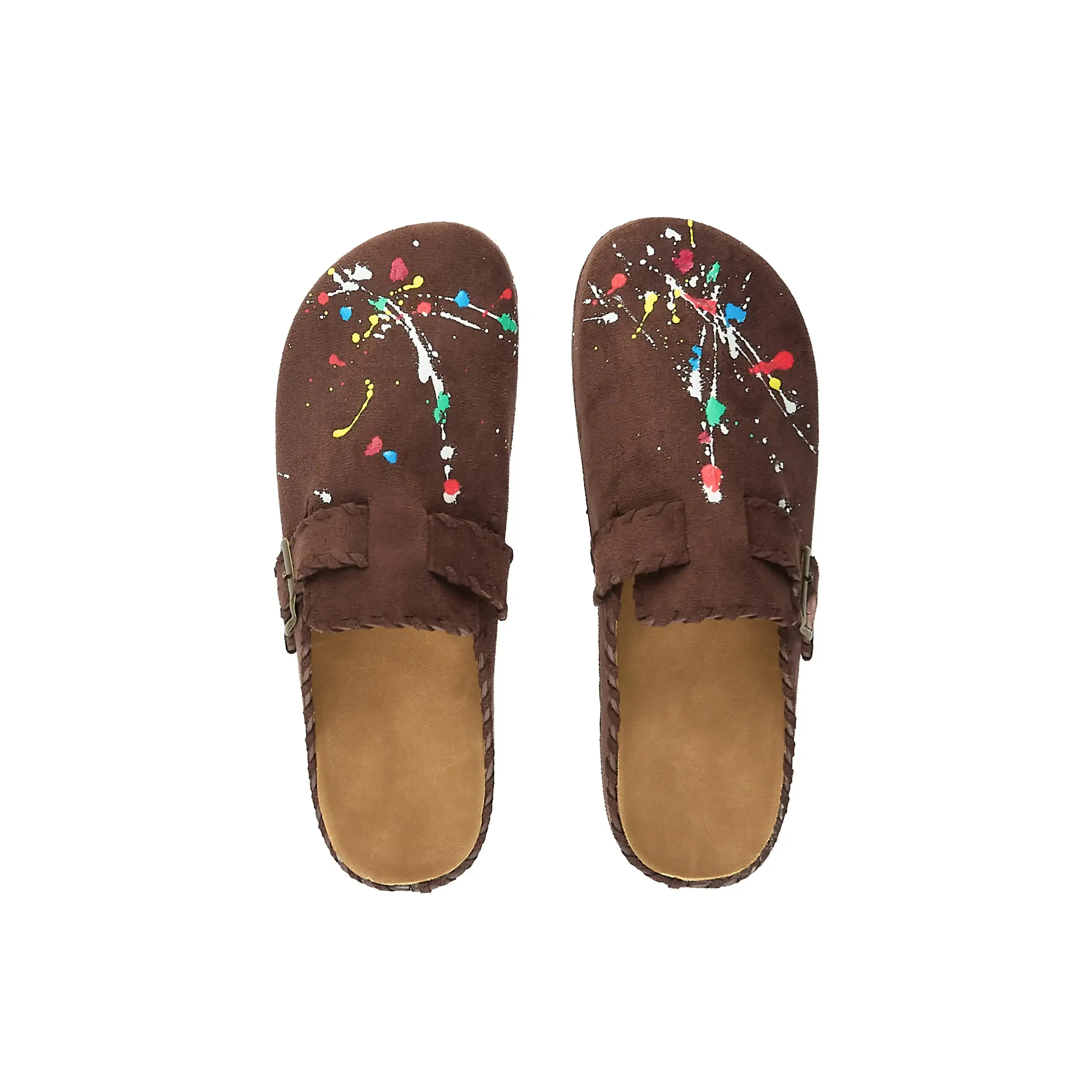 Dazia Brown Painted Mules