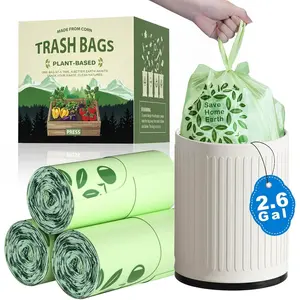 2.6 Gallon Compost Bags with Handle Tie, 75 Count Small  TrashBags 2.6 Gallon Trash Bag, Certified By ASTM Standard Mini Compost Kitchen  Scrap  Bags for Compost Bin Green