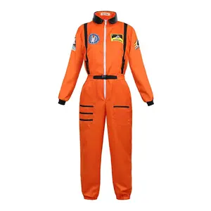 Astronaut Costume for Women Orange Space Suit Jumpsuit Halloween Cosplay Outfit Fashion 6532/6398A