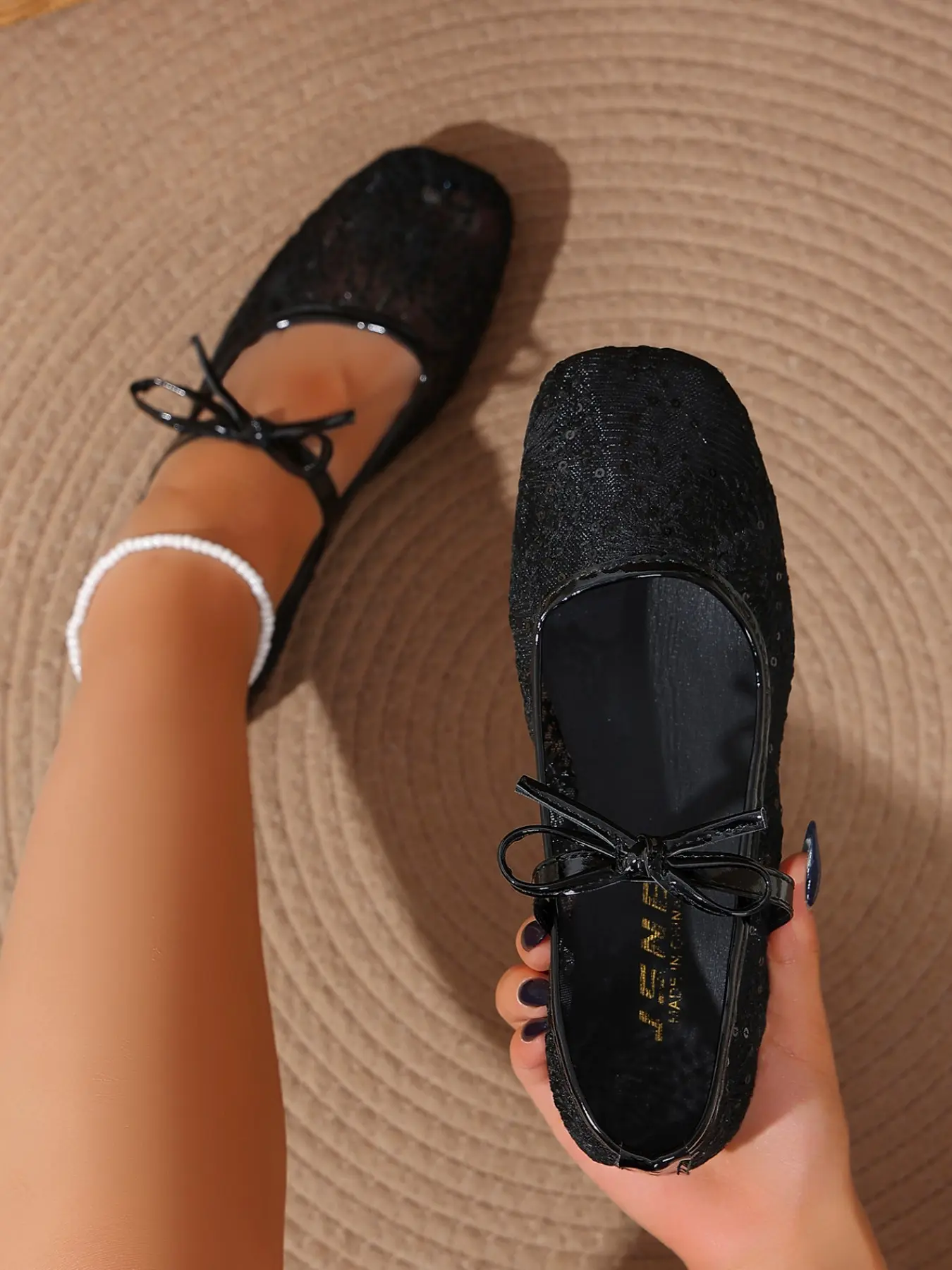 Women's Elegant Multicolor Embroidered Ballet Flat Shoes, Wedding Flats, Comfortable Slip-On Design, Perfect for Daily & Casual Wear, Ideal Gift Choice