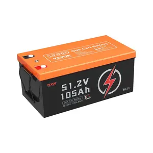 VEVOR 48V 105Ah Golf Cart Lithium Battery with LCD Monitor and 4000+ Cycles