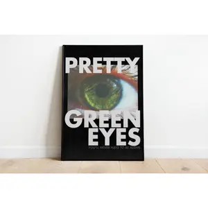 Kettama Pretty Green Eyes | Music Print | Techno Print | House Music | Bold | Lyrics | Quote | Trendy Print | A3 A4 A5 | DJ | Camelphat
