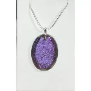 Color-Shift Necklace - Oval Purple