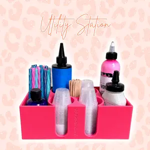 Utility Station | Craft Tool Holder | Resin & Tumbler Supply Organizer | 3D Printed Craft Storage