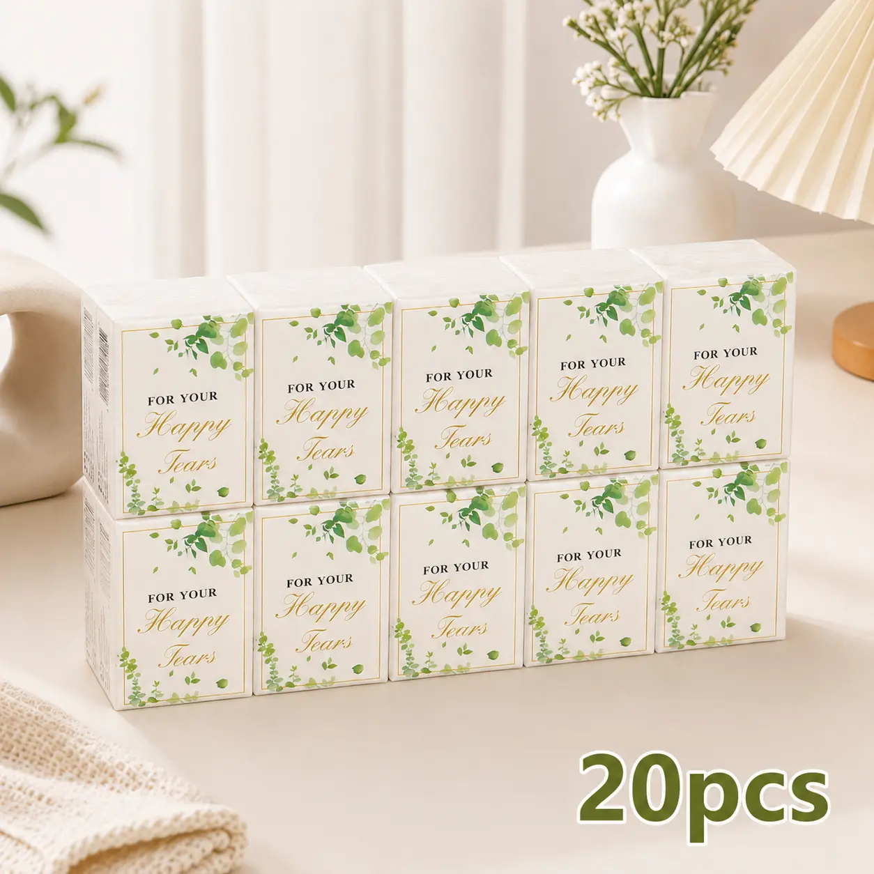 Disposable Soft Biodegradable Paper Facial Tissues (20-Pack, Portable Mini Pouch) - Outdoor & Student Use, Festive Party Home Supplies Napkins, Students/Outdoor