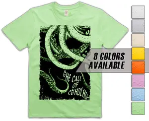 The Call of Cthulhu V22  Cotton Fabric Unisex T-shirt, all sizes S-5XL 8 Colors available