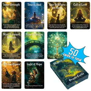 Mystic Forest Oracle Cards  New 50-Card Creative Board Game for Gatherings, Parties, and Multiplayer Divination and Fortune-telling