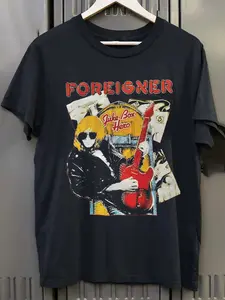 [SALE UP TO 50%] Vtg Rare Foreigner Band Tour Concert Black All Size Shirt Ah1204