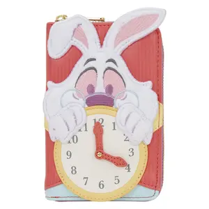 Disney Alice in Wonderland White Rabbit Zip Around Wallet