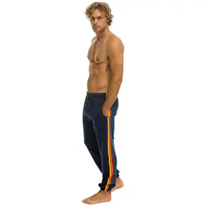 5 STRIPE SWEATPANTS - NAVY