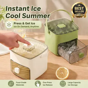 Handheld Ice Bucket, 48-Cell Ice Cube Tray, Ice Mold, Freezing Tool — Food-Grade, Large-Capacity, Home Press-Type Ice Cube Tray