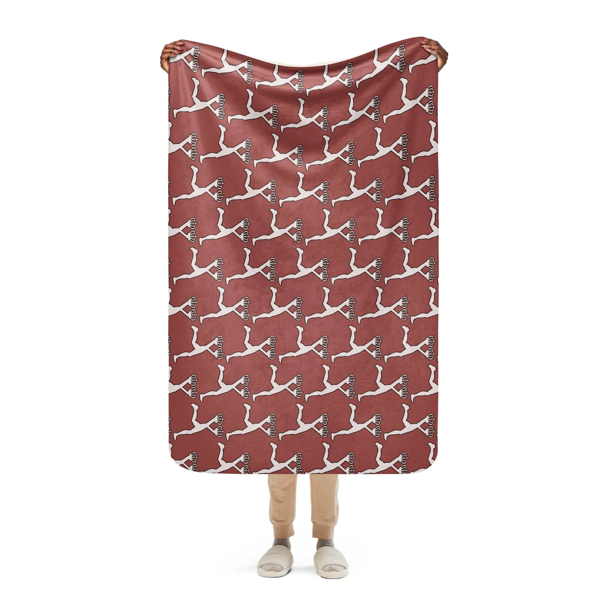 Lux White Edition Sherpa Throw Blanket - Premium Minimalist Decor,Roof Terracotta