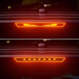 Car Rear Tail Light Decorative Sticker, Cute Cartoon Angry Eye Design Projector Light Sticker, Transparent Film Car Exterior Decoration Accessories, Car Decals, Car Stickers