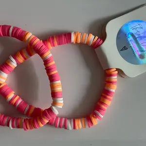 Peachy Clay Bead Bracelet