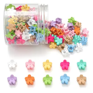 Mini Flower Hair Clips,  Hair Clips Mini Claw Clips Cute Jaw Clips Hair Pins Hair Barrettes  Hair Accessories for Women Girls  Teens 100 count Colorful