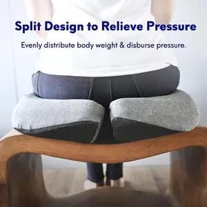 Memory Foam Seat Cushion, Ergonomic Office Chair Pad, Enhanced Posture, Slow Rebound Support, Suitable for Office Car Travel, Relieves Sciatica Hip Pain Relief