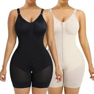 ZZGY Fajas Colombianas shapewear for Women Tummy Control Butt Lifter Shaper with Zipper Crotch detachable shoulder strap