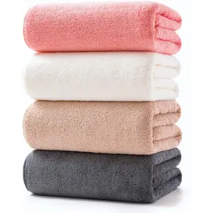 4 Piece Soft Microfiber Bath Towel Set, Super Absorbent Lightweight Quick Dry and Durable for Salon Gym Yoga Travel, 55" L x 27" W, 4 Pack Multicolour Red