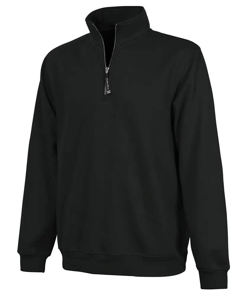 Charles River Apparel Youth Crosswind Quarter-Zip Sweatshirt, Relaxed Fit Cotton Blend Knitwear with On-Seam Pockets & Rib Trim, Longsleeves, Basics, Menswear, Plain, Casual, Machine Washable, Fitted