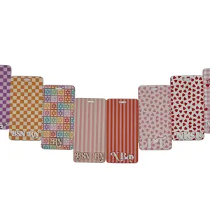 Rish & Co Patterned Badge Buddies - Bold New Look with Crisp White Acrylic Lettering Available in Horizontal or Vertical Standard or Extended Sizes