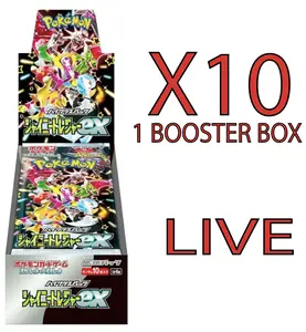 LIVE JAPAN Shiny Treasures (Paldean Fates Japan version) Sealed Booster Box - 10 Packs (10 Cards Per Pack) *THIS PRODUCT IS OPENED LIVE*