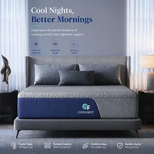 COOLNEST MATTRESS  Feels Up To 8° Cooler,5-Zone Ergo Support MATTRESS Hot Sleepers, Queen Size Mattresses, Cooling Mattress Cover