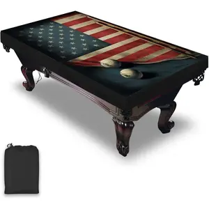 Waterproof & Dustproof Pool Table Cover Polyester Taffeta Cloth Billiards Accessories for Outdoor Indoor Use