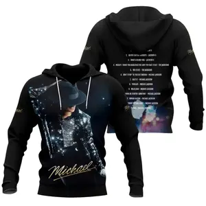 MJ King of Pop 3D Hoodie Streetwear Sweatshirt AOP All Over Print 3D Shirts
