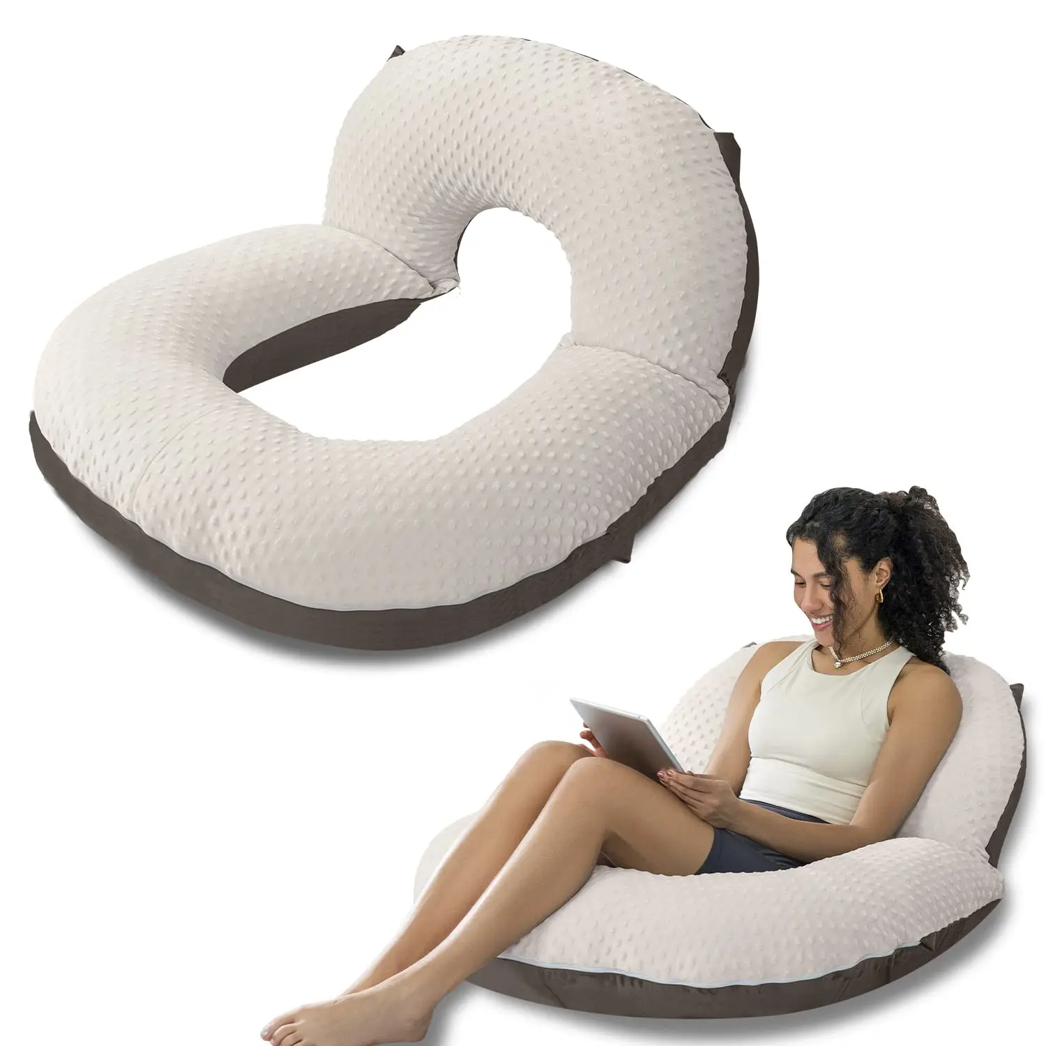 Cozy Reading Pillow – Back Support Cushion for Bed, Couch & Book Lovers