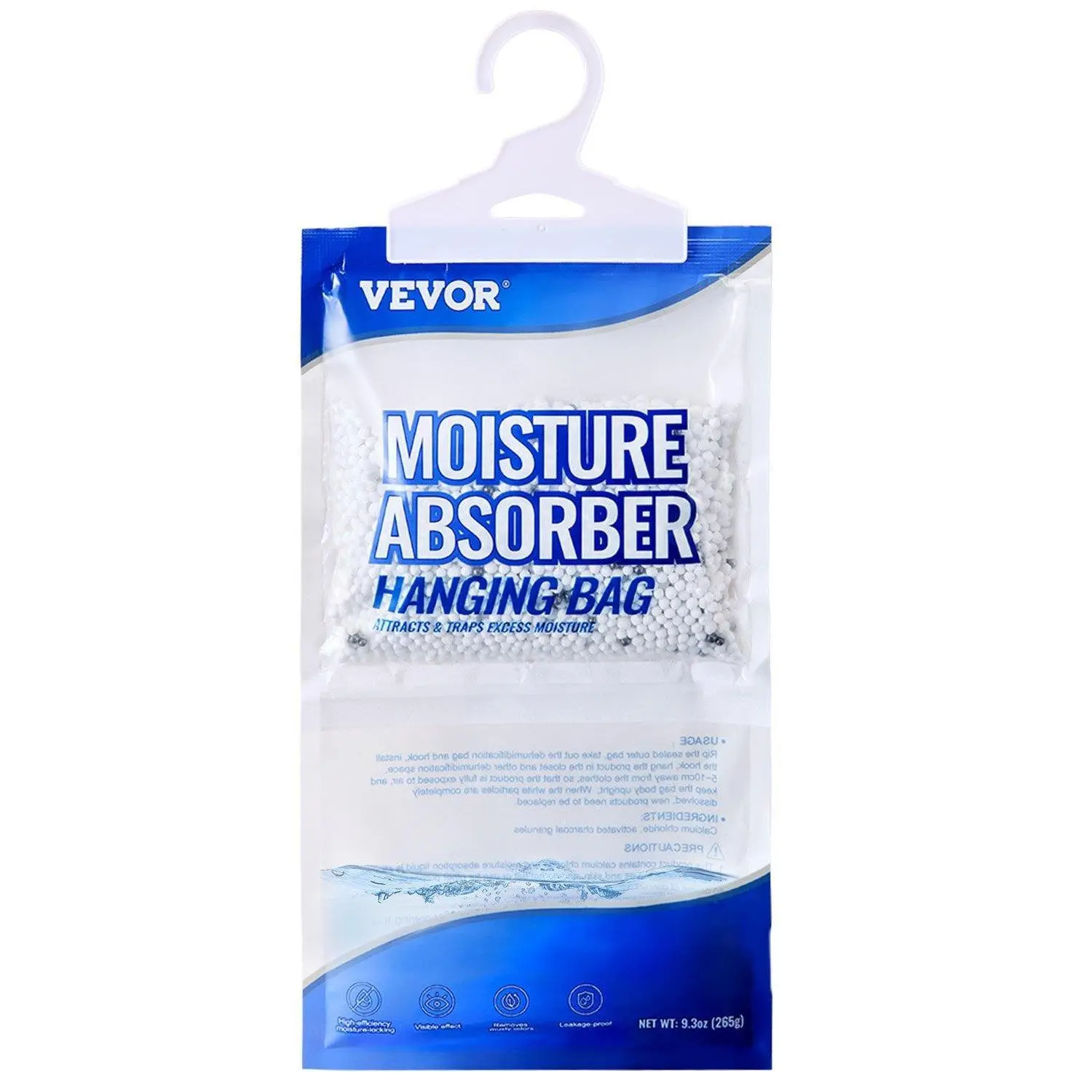 【SummerFinds】10-Pack 9.3oz Hangable Highly Absorbent Fragrance-Free Moisture Absorber Packets, Moisture-Proof Design, Leak-Proof Transparent Desiccant for Indoor Closet, Bathroom Damp Control Home Supplies