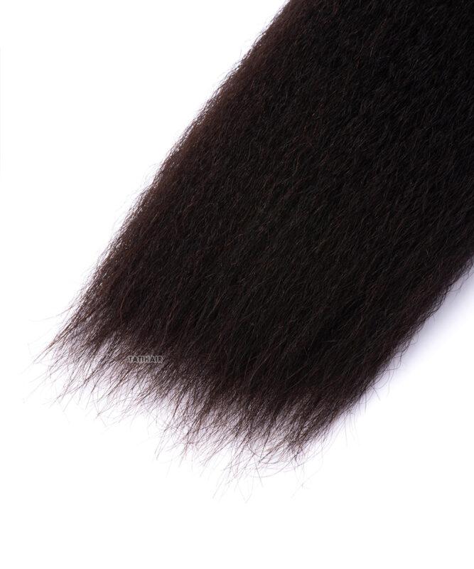 TATIHAIR Premium 12A Grade Virgin Human Hair Kinky Straight Bundles for Natural Look Yaky- Soft & Long-Lasting