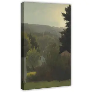Albert Bierstadt Romantic American Landscape Forested Hills Canvas Art Poster And Wall Art Picture Print Modern Family Bedroom Decor Posters 16x24inch(40x60cm)