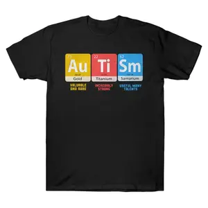 Oversized Au-ti-sm awareness Graphic T-Shirt Streetwear Holiday Wear y2k cotton fashion Streetwear Lover Gift Top Trending